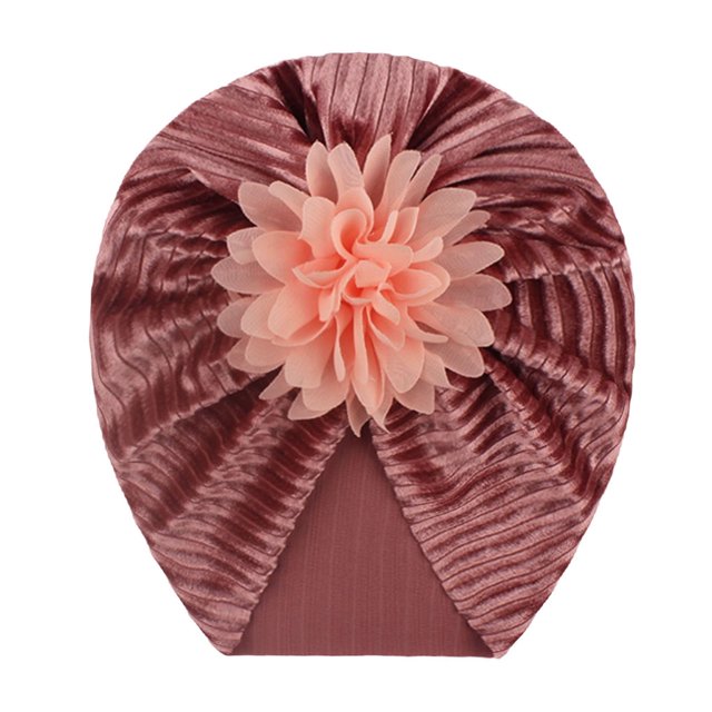 Herrnalise - Gorro acanalado liso con estampado floral para niños pequeños, bebés, niños y niñas, accesorios para la cabeza