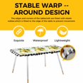 thumbnail image 4 of Yellow Lemon Table Cloths for 8 Foot Rectangle Tables, Summer Botanical Black White Checkered Wooden Patio Waterproof Elastic Fitted Tablecloths, Washable Rectangular Table Cover for Camping, 4 of 8