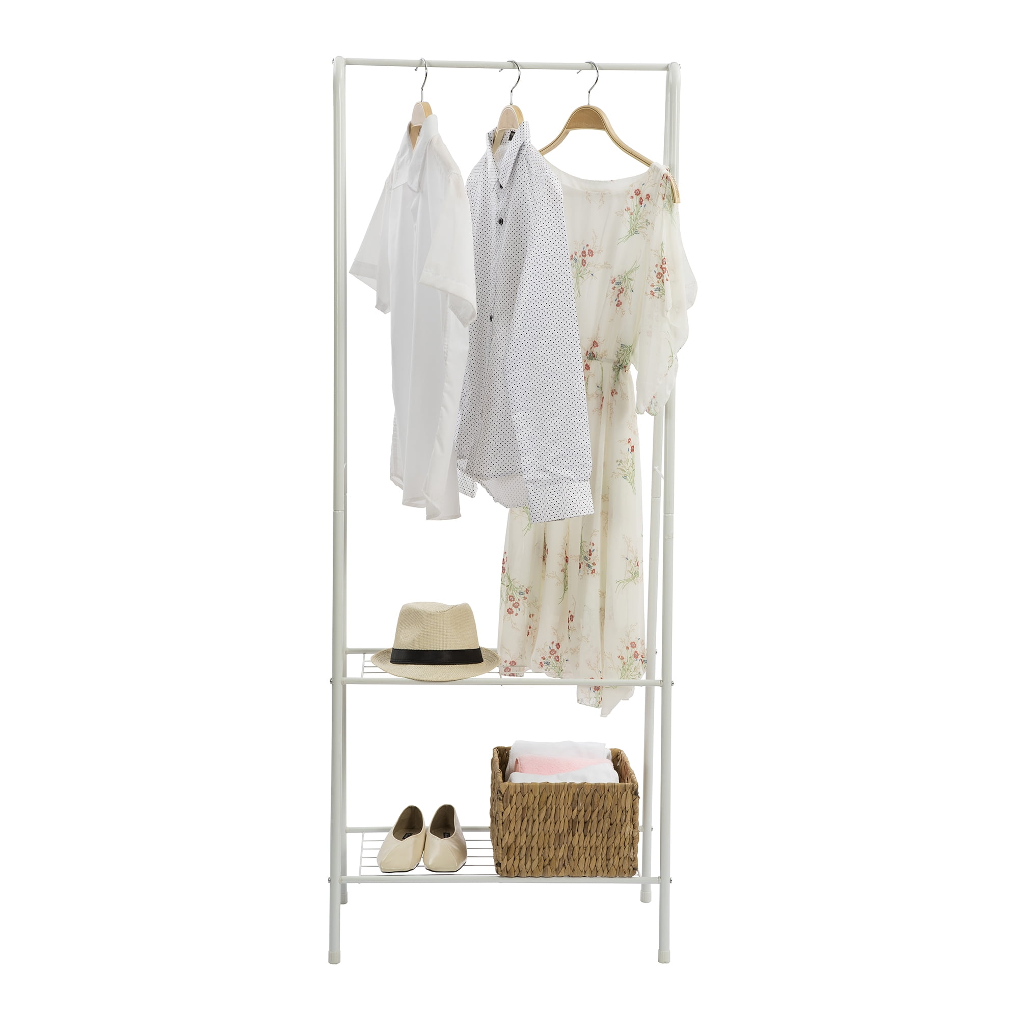 Heavy Duty Coat Storage Rack shoe rack Bring two layers of metal