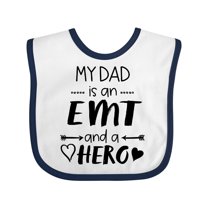 Inktastic My Dad is an Emt and a Hero Boys or Girls Baby Bib