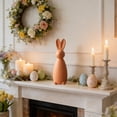 thumbnail image 5 of Vintage Style Easter Rabbit Figurine Made from Solid Wood with Distressed Finish, Handcrafted Bunny Ornament for Holiday Home Decor and Seasonal Gift Giving, 5 of 6