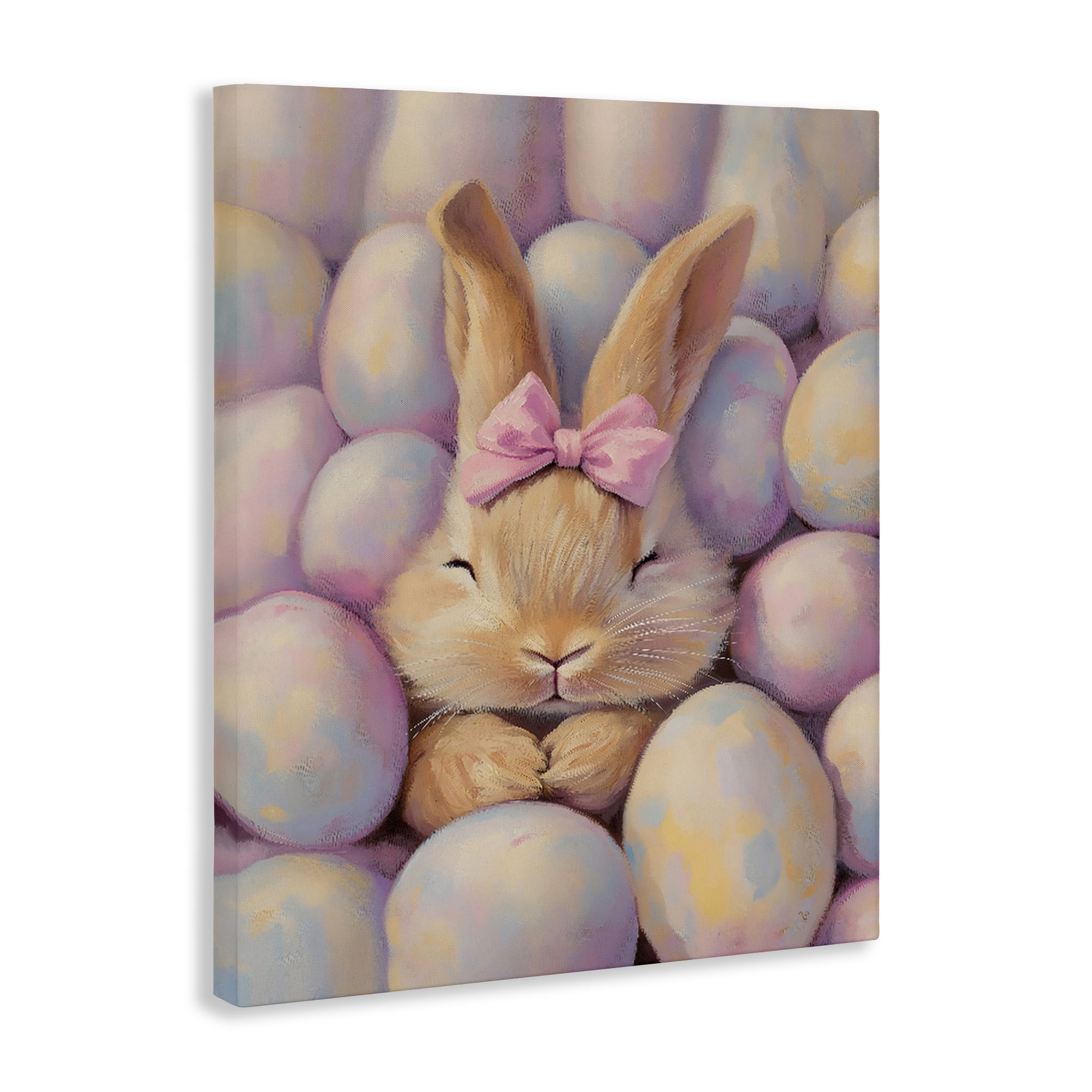 Stupell Industries Easter Bunny Nestled in Eggs Canvas Wall Art, design by The Prints Vibe