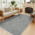 thumbnail image 2 of Grey Geometric Area Rugs for Living Room Washable Rugs Boho Moroccan Area Rug Soft Neutral Geometric Bohemian Carpet Distressed Indoor Rug for Bedroom Dining Room Office Foldable Nonslip Rug, 2 of 9