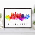 thumbnail image 1 of Pera Print Milwaukee Skyline Wisconsin Poster, Milwaukee Cityscape Painting Unframed Poster, Milwaukee Wisconsin Poster, Wisconsin Home Office Wall Decor - 20x30 Inches, 1 of 1