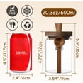 thumbnail image 2 of Frasco de vidrio con tapa de madera y cuchara, 20.3 oz, contenedor para almacenar alimentos, tarro para café, contenedor para posos de café, recipiente de vidrio para almacenar alimentos (1 paquete), 2 of 5