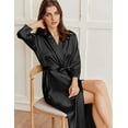 thumbnail image 5 of Ekouaer Silk Robes for Women Long Satin Bride Bridesmaid Wedding Party Robes Lightweight Sexy Sleepwear with Pockets, 5 of 7