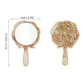 thumbnail image 2 of 1 Pc Girls Rose Shape Handheld Mirror for Business Travel Beauty Parlor Yellow Acetate Aluminum Mirror, 2 of 3