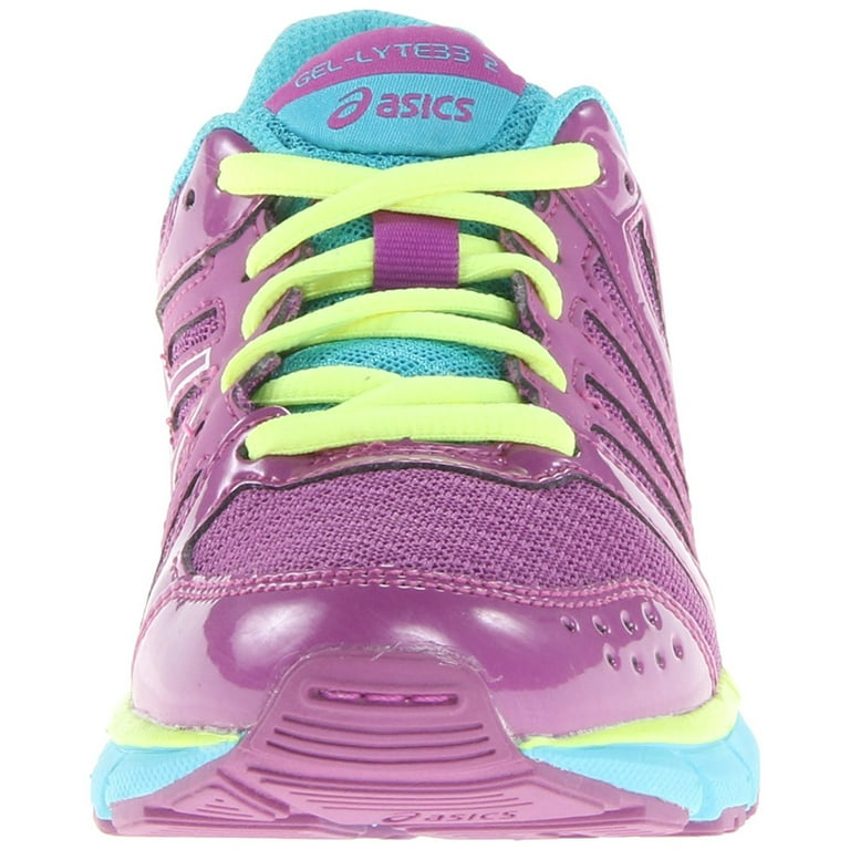 ASICS Gel-Lyte 33 2 GS Running Shoe (Infant/Toddler/Little kid/Big Kid),Purple/Blazing Yellow/Turquoise,5 US Big Kid -