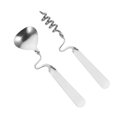 thumbnail image 2 of 2 Pcs Cuillères à Dessert en Acier Inoxydable Cuillères à Café Pratiques (Argent), 2 of 6
