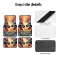 thumbnail image 4 of Vsdgher Colorful Wave Dragon Head Car Foot Mat Set of 4 Pieces Universal Floor Liner Car Accessories Fits Most Cars, Trucks, Vans, sedans, SUV, 4 of 7
