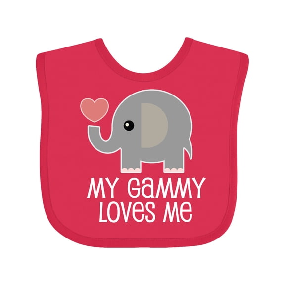 Inktastic My Gammy Loves Me Grandchild Boys or Girls Baby Bib