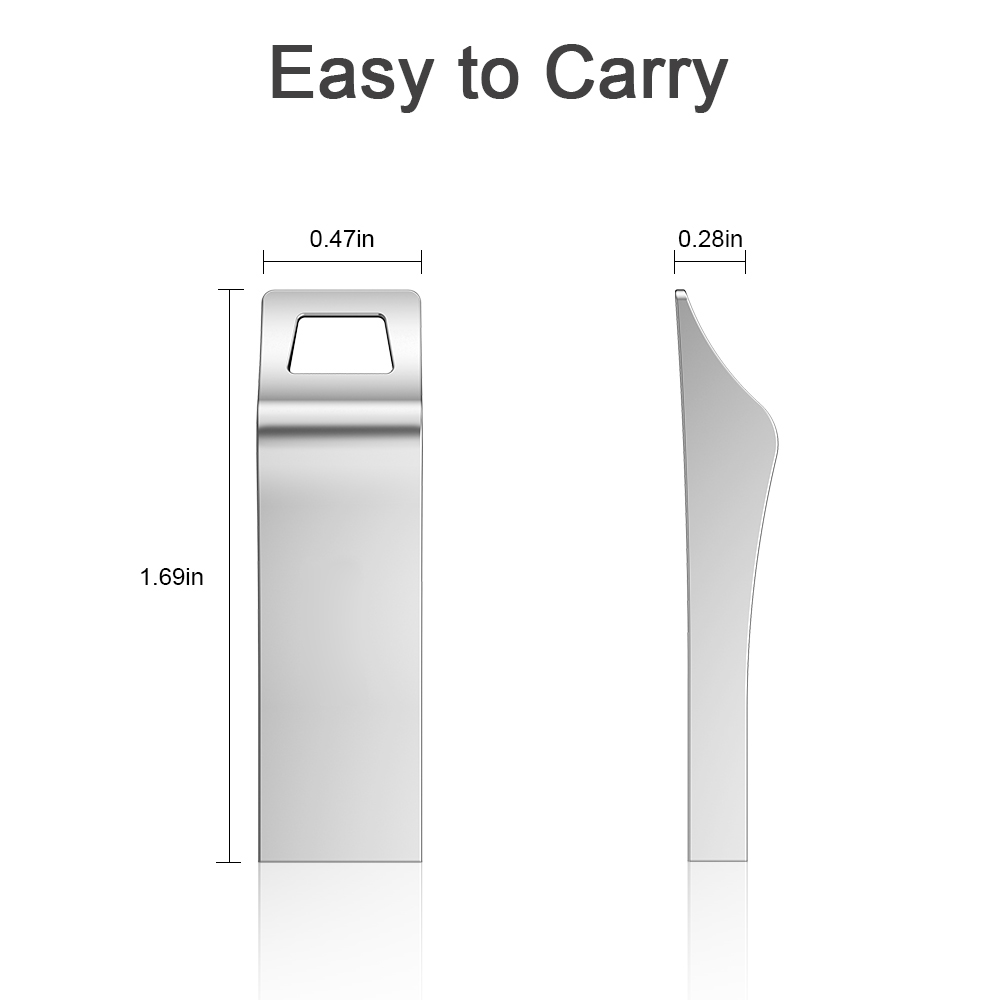 KEXIN 2 Pack 32GB USB Flash Drive, Memory Stick Waterproof with Keychain Hole, Mini Slim USB Drive for PC / Laptop / Car / Audio Projector, Golden + Silver