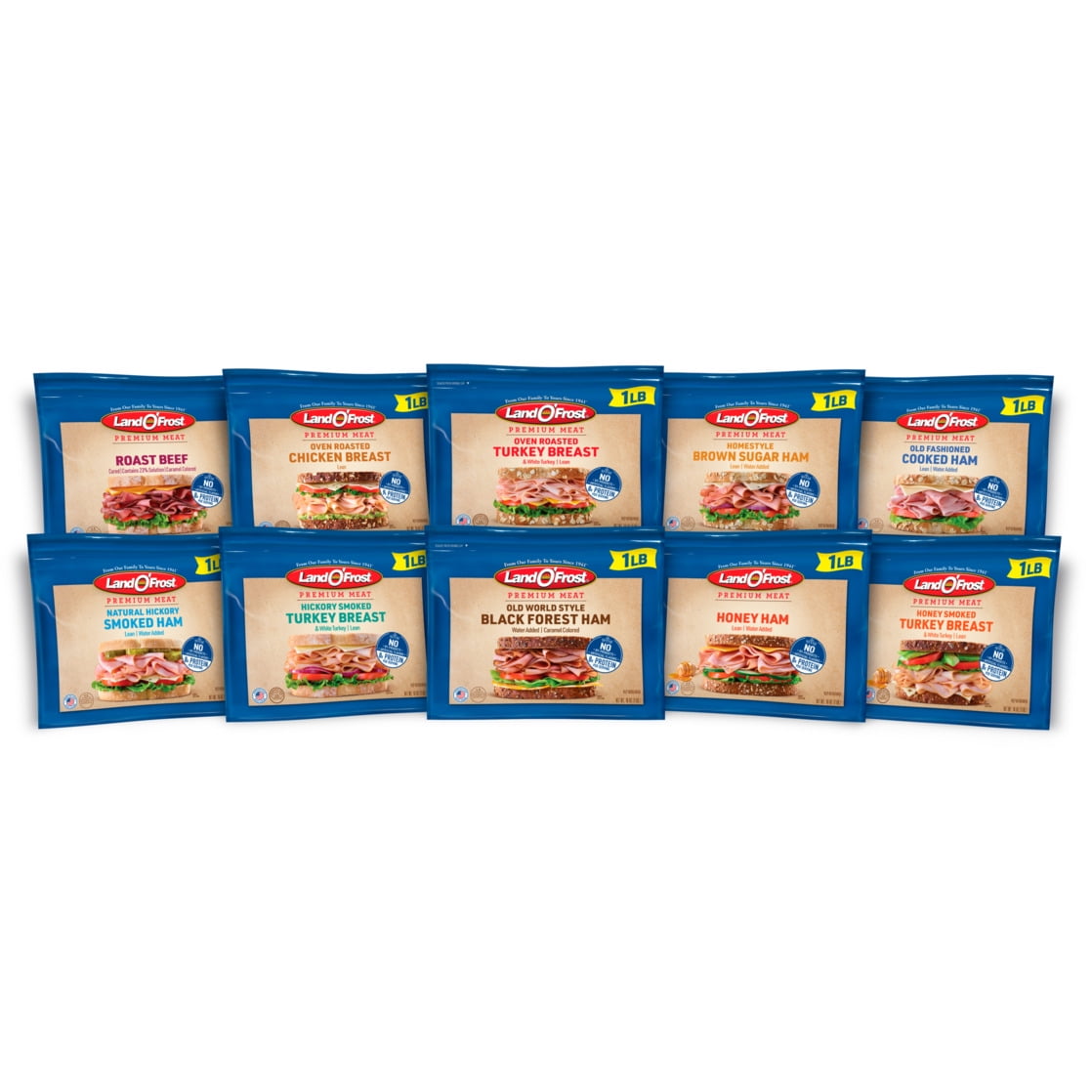 Land O'Frost Premium Sandwich Sliced Fresh Deli Lunch Meat, Oven Roasted Turkey Breast, 1 lb Resealable Pouch