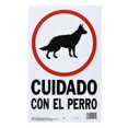 thumbnail image 1 of Letrero Cuidado Con El Perro Hy-Ko Blanco 35.3X22.5 Cm, 1 of 3