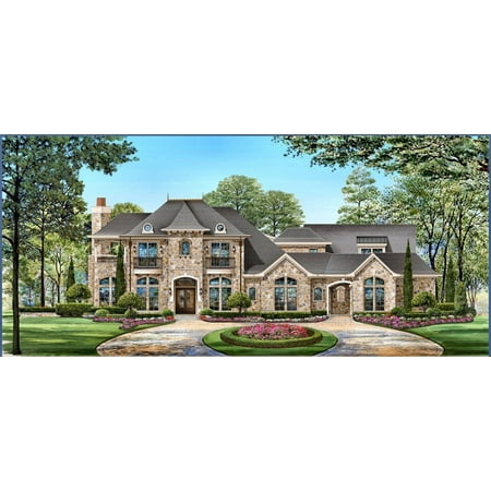 015-1196: Luxury European 4 Bed 5 Bath Luxury Home Plan 4671 Sq Ft: Full Blueprints with License to Build by Home Plan Marketplace - Lesuto