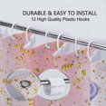thumbnail image 6 of Mermaid Shower Curtain, Pink Sea Ocean Coral Reef Fish Seashell Theme Waterproof Fabric Bathroom Curtains, Beautiful Pink Sea Ocean Kids Girl Bathroom Shower Curtain with 12PCS Hooks, 36X70IN, 6 of 6