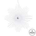 thumbnail image 2 of Vickerman 6.5" White Snowflake Burst Glitter Christmas Ornament, 6 per Bag, 2 of 2