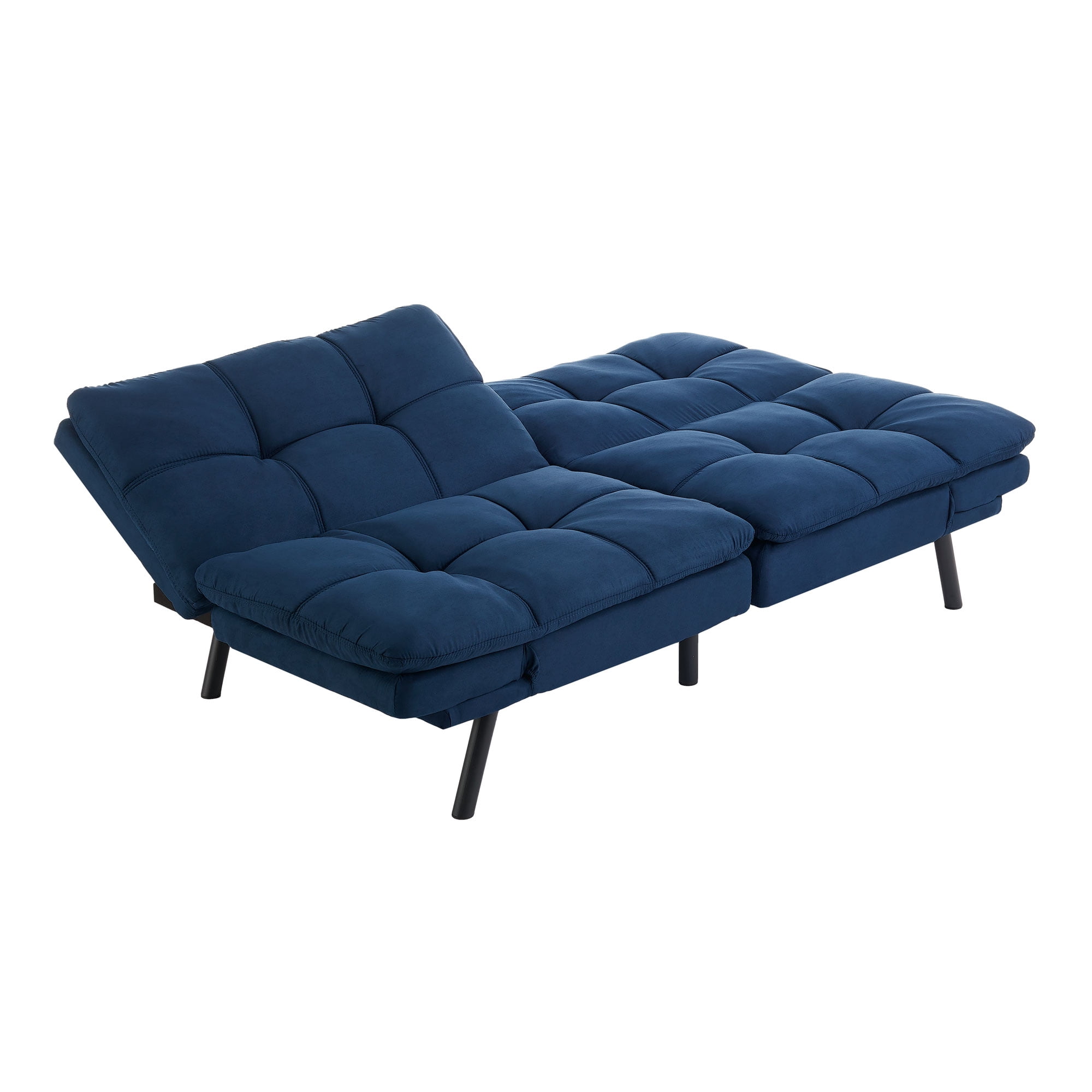 Blue on sale suede futon