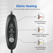 Cervical Neck Traction Device, Neck Stretcher for Cervical, Cervical Traction Device,Neck Brace with 3 Power Traction and Heating, Neck Decompression and Neck Tension Relief,Gray