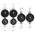 thumbnail image 1 of Miangastore Système à Double Poulie Fer Noir 4 Pcs pour Soulever des Objets Lourds, 1 of 8