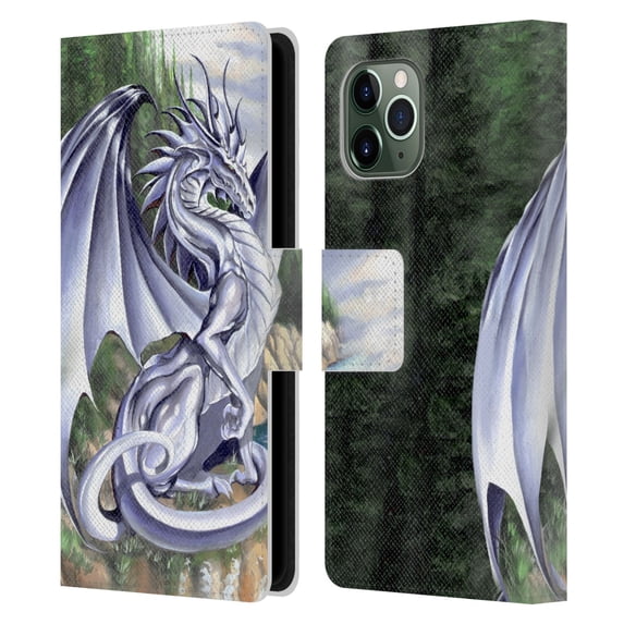Head Case Designs Officially Licensed Ruth Thompson Dragons Quicksilver Leather Book Wallet Case Cover Compatible with Apple iPhone 11 Pro