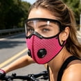 thumbnail image 3 of Cycling Face Mask with Detachable Eye Shield, Breathable Mesh Dust Protection Face Cover with Activated Carbon Filter, Windproof Face Mask for Motorcycle Running Cycling Outdoor Sports,13.8*6.3 in., 3 of 6
