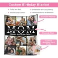 thumbnail image 3 of 50th Birthday Gifts for Women Personalized 50th Birthday Blanket 50th Birthday Decorations Gifts for Her 50 Year Old Gifts for Women Turning 50 and Fabulous Gifts for Mom Friend 1974 (Purple Photo), 3 of 5