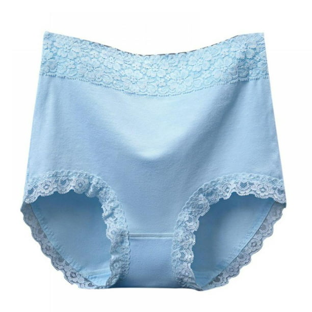 Xmarks Womens Hi-Waist Underwear Cotton Briefs Lace Bikini Panties for ...