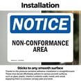 thumbnail image 3 of (2 Pack) Non-Conformance Area OSHA Notice Sign 7 Inch X 5 Inch Vinyl Label Decal Sticker Weather Resistant, UV Protected for Workplace, Business, and Construction Site, Made in the USA, 3 of 7