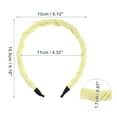 thumbnail image 3 of Unique Bargains 1 Pc Classic Elegant Pleated Headband for Women for Girls 6.10"x5.12" Yellow, 3 of 4