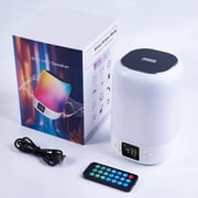 Thpoplete Night Light Bluetooth Speaker , Alarm Clock, White Noise Sound Machine, Gift for Teenage Girls/Boys