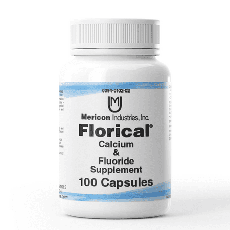 Florical Calcium & Fluoride Supplement Capsules - 100 Capsules, pack of 4