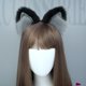 thumbnail image 4 of Rainbow Multicolor Longhair Cat Fox Ears Diadema Diadema Fiesta de Halloween Decoración de disfraces Adepaton BST2002206-4, 4 of 5