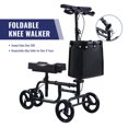 thumbnail image 3 of Foldable Knee Scooter Walker with Adjustable Kneeling Pad & Handlebar Black, 3 of 21