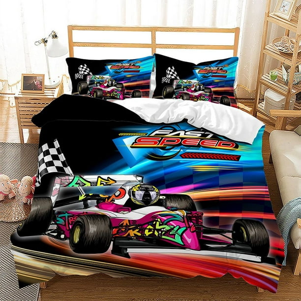Canada Lezen Maak avondeten 3D Racecars Automobile Race Cars Print Duvet Cover,Comforter Cover Bedding  Bed Sets for Kids Family New Year Birthday Gift - Walmart.com