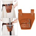 thumbnail image 4 of Disfraz Medieval de rana de cuero LARP, accesorio vikingo, estoque, cinturón de caballero, soporte para cuchilla, pirata asesino para adulto Marrón2, 4 of 8