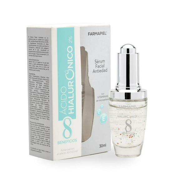 Farmapiel Sérum Ácido Hialurónico 30g | Suero Rejuvenecedor con Vitaminas A+C+E | Hidratación Profun