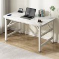 thumbnail image 3 of Writing Corner Laptop Computer Desks Storage Folding Bedroom Office Desk Modern Wooden Free Shipping Mesa Escritorio Furniture My Lux Decor Round, 3 of 25