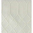 thumbnail image 6 of Fennco Styles Irregular Rhombus Diamond Knit Fringe Throw Blanket 50" W x 60" L – Ivory Geometric Woven Blanket for Couch, Bedroom and Living Room Décor, 6 of 6