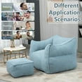 thumbnail image 3 of Homefun Bean Bag Chair for Adults & Kids -Plush Lounger Memory Foam Lazy Sofa Ottoman Durable for Patio/Living Room, 3 of 7