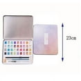 thumbnail image 2 of Fridja Glitter Metallic Watercolor Kit 48 Colors Iron Box Pearlescent Color Watercolor Paint Manicure Solid Watercolor Painting Set Xmas Gift, 2 of 5