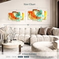 thumbnail image 4 of Elephant Stock Energy Dynamic Abstract Wall Art - Horizontal Multi Panel Canvas - Living Room Wall Decor - Abstract Multi Panel - Orange And Turquoise Decor - 36" x 22", 4 of 8