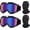 Black/Colorful Lens, variant on Dirt Goggles, 2 Pack ATV Off-Road Riding Motocross Glasses with Sun UV Protection Balaclava Full Cover for Youth, Teens, Men & Women