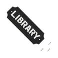 thumbnail image 1 of Yuarrent Placa de la puerta de la casa, letrero de despensa de la biblioteca del jardín, placa de letras blancas decorativas, decoración Deportes acuáticos BIBLIOTECA, 1 of 6