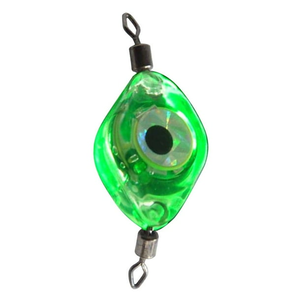 Pesca LED que atrae la luz del señuelo de la pesca de la forma del ojo de la luz de los pescados para debajo del agua (verde)