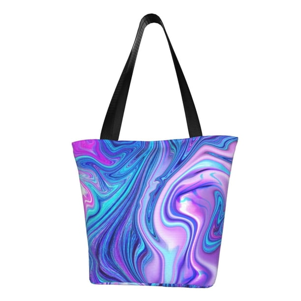Disketp Swirl Blue And Purple Bolsa de Hombro Casual para Mujer, Bolso Cruzado para Compras, Viajes y Uso Diario