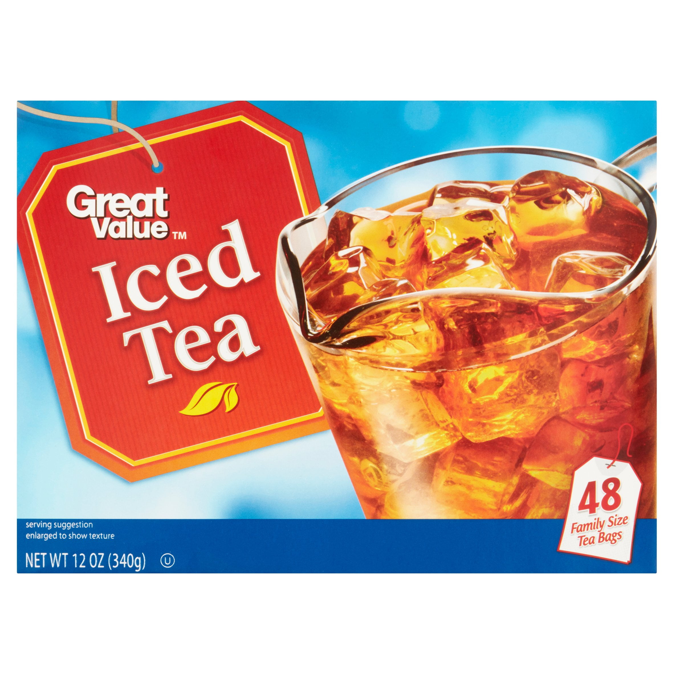 Great Value Iced Tea Bags, 12 oz, 48 Count