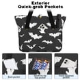 thumbnail image 2 of Tote Bag for Women - Halloween Bat Silhouettes Shoulder Bag - Large Utility Work Duffle Bag with Zipper Handbag for Travel, Work, Sprots, 2 of 5