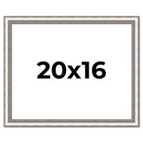 20x16 Frame Silver Real Wood Picture Frame Width 1.25 Inches | Interior Frame Depth 0.5 Inches |
