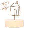 thumbnail image 2 of EOTVIA Table Number Holder,10Pcs Table Card Holder Retro House Shape Cute Design Business Card Photo Holder For Office Home Desktop Decoration,Card Stand, 2 of 8